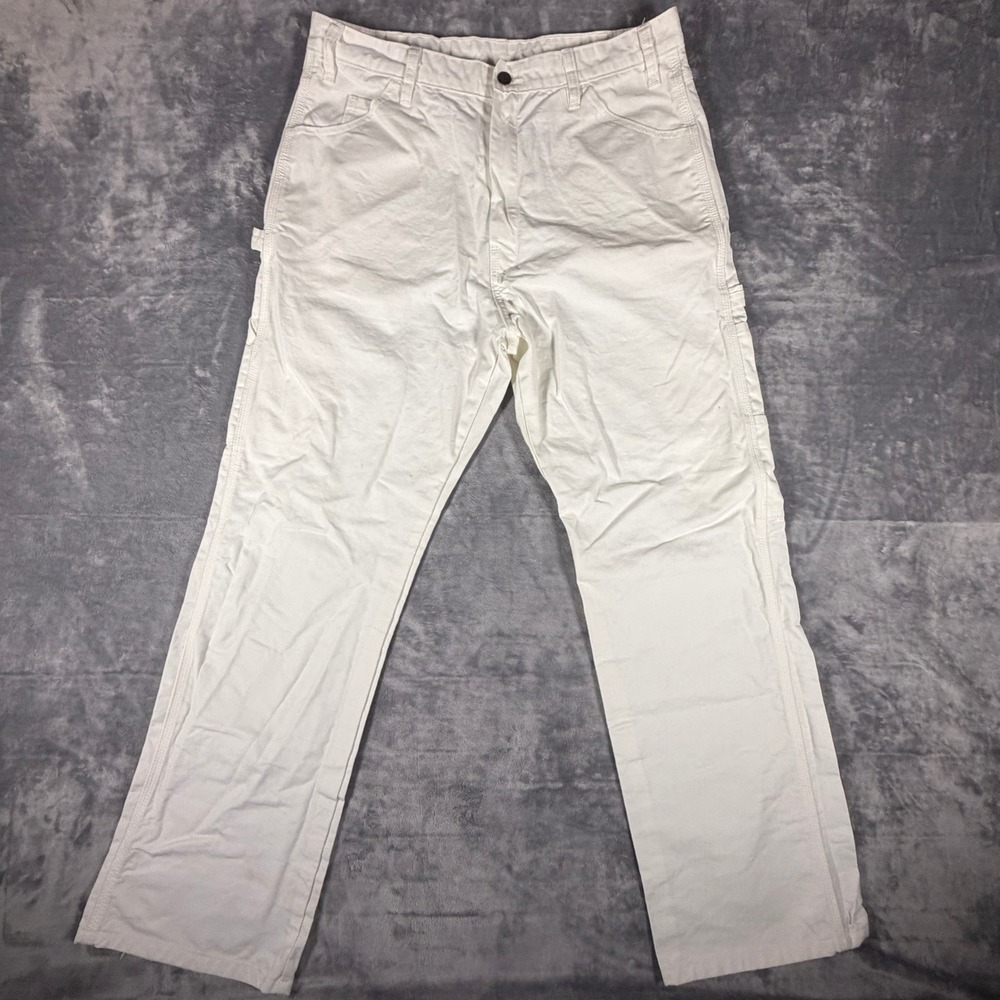 Dickies Mens White Carpenter Painter Pants Hammer Loop 1953WH 36x32